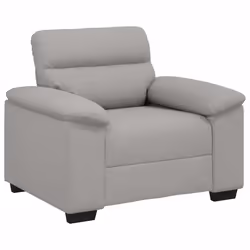 vidaXL Divano Sedia Grigio Nuvola 55 cm in Tessuto - Vista aggiuntiva 2