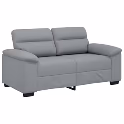 vidaXL Divano a 2 Posti Grigio Chiaro 120 cm in Tessuto - Vista aggiuntiva 2