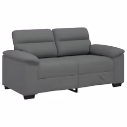 vidaXL Divano a 2 Posti Grigio Scuro 120 cm in Tessuto - Vista aggiuntiva 2