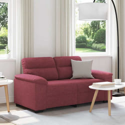 vidaXL Divano a 2 Posti Rosso Vino 120 cm in Tessuto