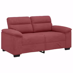 vidaXL Divano a 2 Posti Rosso Vino 120 cm in Tessuto - Vista aggiuntiva 2