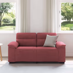 vidaXL Divano a 2 Posti Rosso Vino 120 cm in Tessuto - Vista aggiuntiva 3