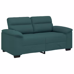 vidaXL Divano a 2 Posti Verde Scuro 120 cm in Tessuto - Vista aggiuntiva 2