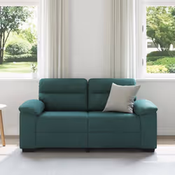vidaXL Divano a 2 Posti Verde Scuro 120 cm in Tessuto - Vista aggiuntiva 3