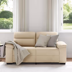 vidaXL Divano a 2 Posti Crema 120 cm in Tessuto - Vista aggiuntiva 3