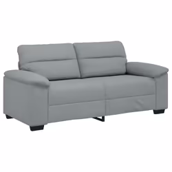 vidaXL Divano a 2 Posti Grigio Chiaro 140 cm in Tessuto - Vista aggiuntiva 2