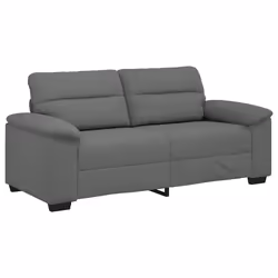 vidaXL Divano a 2 Posti Grigio Scuro 140 cm in Tessuto - Vista aggiuntiva 2