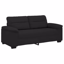 vidaXL Divano a 2 Posti Nero 120 cm in Tessuto - Vista aggiuntiva 2