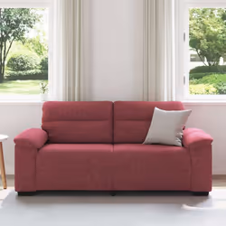 vidaXL Divano a 2 Posti Rosso Vino 140 cm in Tessuto - Vista aggiuntiva 3