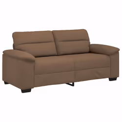 vidaXL Divano a 2 Posti Marrone 140 cm in Tessuto - Vista aggiuntiva 2