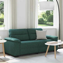 vidaXL Divano a 2 Posti Verde Scuro 140 cm in Tessuto
