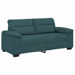 vidaXL Divano a 2 Posti Verde Scuro 140 cm in Tessuto - Vista aggiuntiva 2