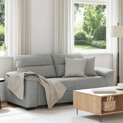 vidaXL Divano a 2 Posti Grigio Nuvola 140 cm in Tessuto