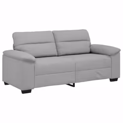 vidaXL Divano a 2 Posti Grigio Nuvola 140 cm in Tessuto - Vista aggiuntiva 2