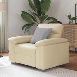 vidaXL Poltrona Crema 60 cm in Similpelle
