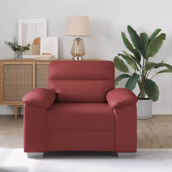 vidaXL Poltrona Rosso Vino 60 cm in Similpelle - Vista aggiuntiva 3