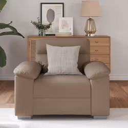vidaXL Poltrona Cappuccino 60 cm in Similpelle - Vista aggiuntiva 3