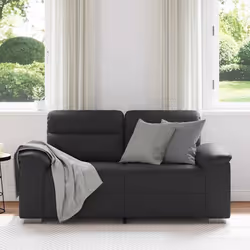 vidaXL Divano a 2 posti nero 120 cm in similpelle - Vista aggiuntiva 3