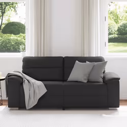 vidaXL Divano a 2 posti nero 140 cm in similpelle - Vista aggiuntiva 3