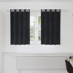 Tende Oscuranti con Occhielli 2 pezzi in Velluto Nero Vidaxl