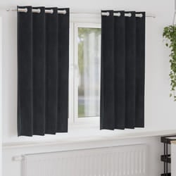 Tende oscuranti con occhielli 2 pezzi in velluto nero Vidaxl