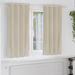 Tende oscuranti con occhielli 2 pezzi velluto crema Vidaxl