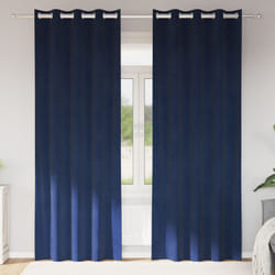 Tende oscuranti con occhielli 2 pezzi in velluto blu scuro Vidaxl