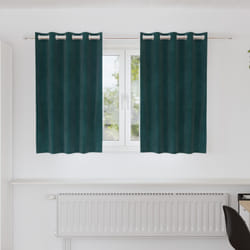 Tende oscuranti con occhielli 2 pezzi Verde scuro in velluto Vidaxl