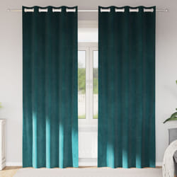 Tende oscuranti con occhielli 2 pezzi Verde scuro in velluto Vidaxl