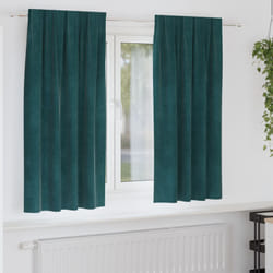 Tende Blackout con nastro in alto, 2 pezzi, Verde scuro in velluto Vidaxl