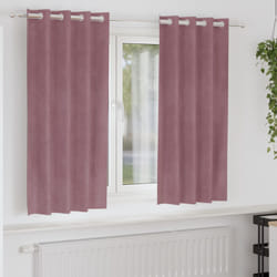 Tende oscuranti con occhielli 2 pezzi Rosa scuro in velluto Vidaxl