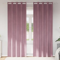Tende oscuranti vidaXL con occhielli 2 pz in velluto rosa scuro