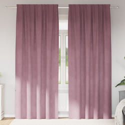 Tende Blackout con nastro superiore 2 pezzi in velluto rosa scuro Vidaxl