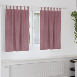 Tende oscuranti con anelli di sospensione 2 pz in velluto rosa scuro Vidaxl