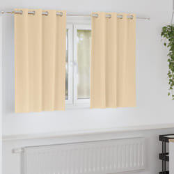 vidaXL Tende con tende 2 pcs Crema 140x140cm Poliestere