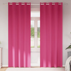 vidaXL Tende con tende 2 pcs Rosa Vivo 225x140cm Poliestere