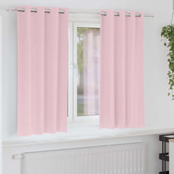 vidaXL Tende con tende 2 pcs Rosa Baby 175x140cm Poliestere