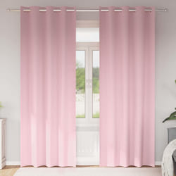 vidaXL Tende con tende 2 pcs Rosa Baby 260x140cm Poliestere