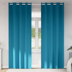 vidaXL Tende con tende 2 pcs Turchese 260x140cm Poliestere