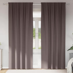 vidaXL Tende con tende 2 pcs Marrone scuro 260x140cm Poliestere