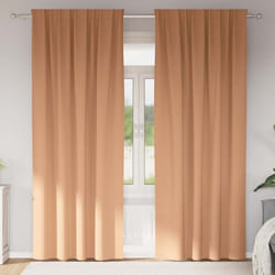 vidaXL Tende con tende 2 pcs Marrone chiaro 245x140cm Poliestere