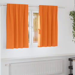 vidaXL Tende con tende 2 pcs Arancione Vivo 140x140cm Poliestere