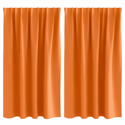 vidaXL Tende con tende 2 pcs Arancione Vivo 140x140cm Poliestere - Vista aggiuntiva 2