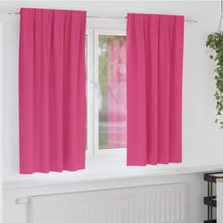 vidaXL Tende con tende 2 pcs Rosa Vivo 175x140cm Poliestere