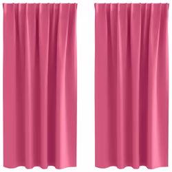 vidaXL Tende con tende 2 pcs Rosa Vivo 175x140cm Poliestere - Vista aggiuntiva 2