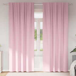 vidaXL Tende con tende 2 pcs Rosa Baby 260x140cm Poliestere