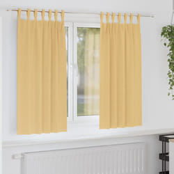 vidaXL Tende con tende 2 pcs Beige 175x140cm Poliestere