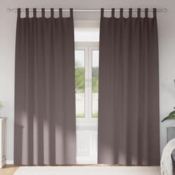 vidaXL Tende con tende 2 pcs Marrone scuro 260x140cm Poliestere