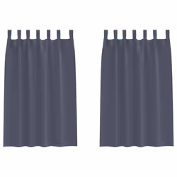vidaXL Tende con tende 2 pcs Antracite 175x140cm Poliestere - Vista aggiuntiva 2