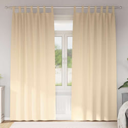 vidaXL Tende con tende 2 pcs Crema 245x140cm Poliestere